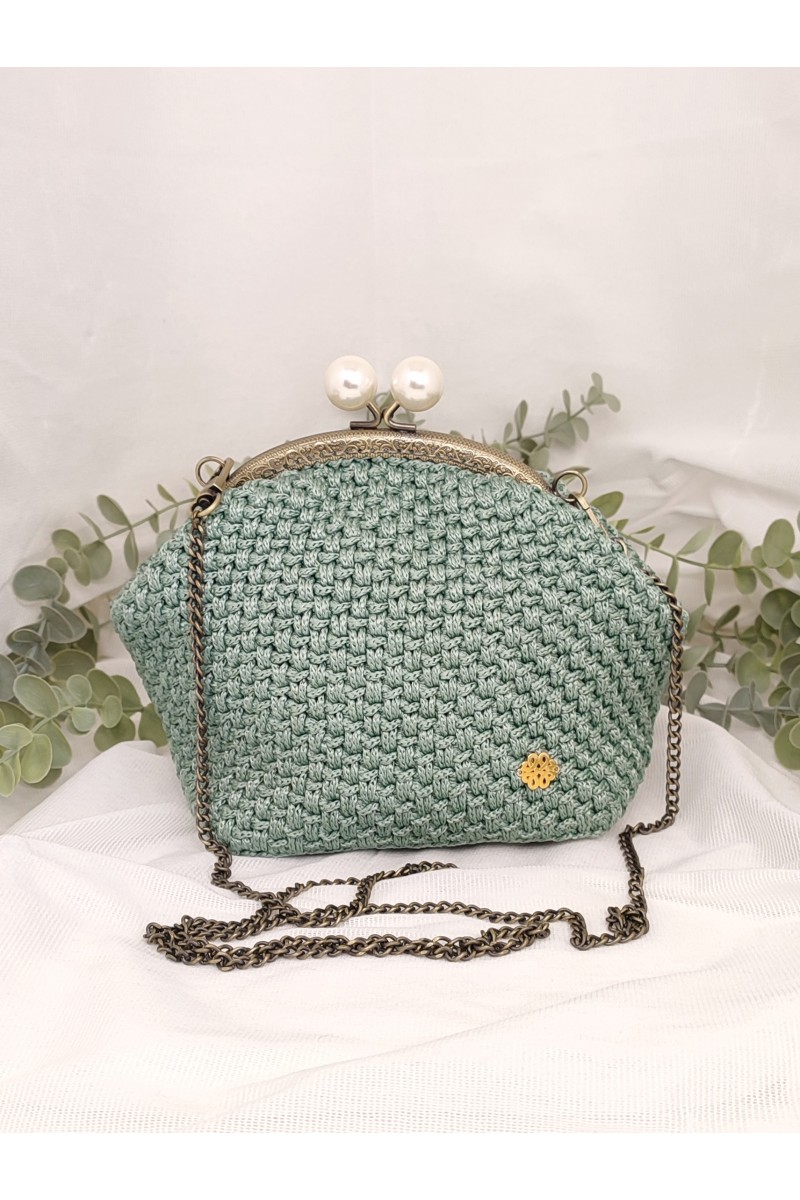 Τσάντα Vintage χρώμα Aqua