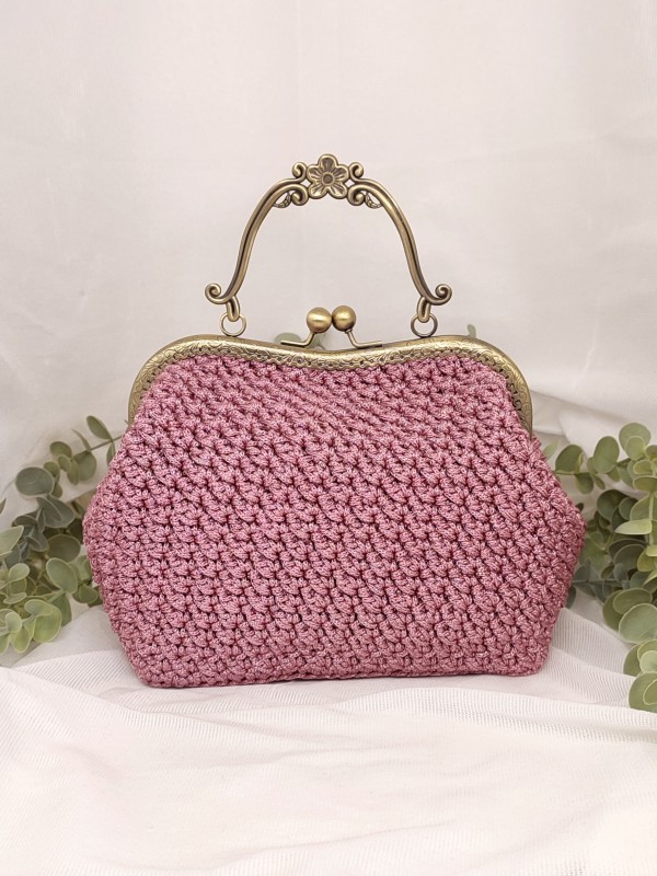 Τσάντα Vintage χρώμα ροζ